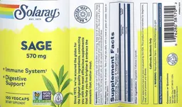 Label for Sage 570 mg