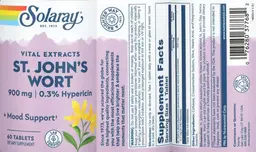 Label for St. John's Wort 900 mg