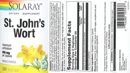 Label for St. John's Wort 450 mg