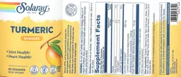 Label for Turmeric Gummies Natural Mango Flavor