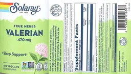 Label for Valerian 470 mg