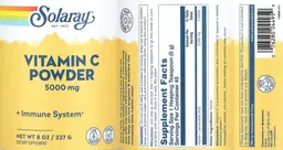 Label for Vitamin C Powder 5000 mg