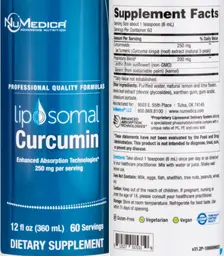 Label for Liposomal Curcumin 250 mg