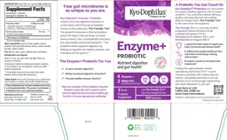 Label for Kyo-Dophilus Enzyme+ Probiotic