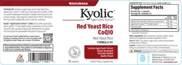 Label for Kyolic Red Yeast Rice CoQ10 Formula 114