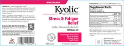 Label for Kyolic Stress & Fatigue Relief Formula 101