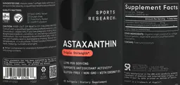 Label for Astaxanthin 12 mg