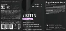 Label for Biotin 5000 mcg