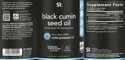 Label for Black Cumin Seed Oil 1000mg