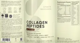 Label for Collagen Peptides Dark Chocolate