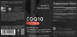 Label for CoQ10 100 mg