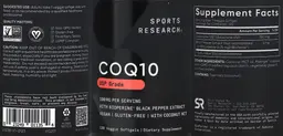 Label for CoQ10 100 mg