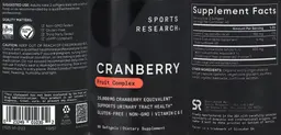 Label for Cranberry Fruit Complex 25,000 mg