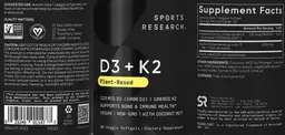 Label for D3 125 mcg + K2 100 mcg