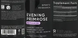 Label for Evening Primrose Cold-Pressed Oil 1300 mg