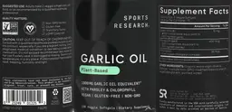 Label for Garlic Oil 1000 mg