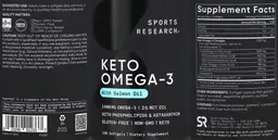 Label for Keto Omega-3 1400 mg