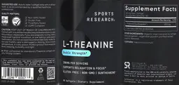 Label for L-Theanine 200 mg