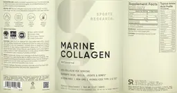 Label for Marine Collagen Unflavored