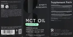 Label for MCT Oil 3000 mg