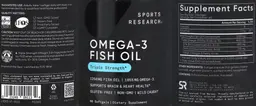 Label for Omega-3 1055 mg Fish Oil 1250 mg