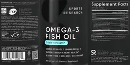 Label for Omega-3 1040 mg Fish Oil 1250 mg