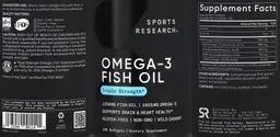 Label for Omega-3 1055 mg Fish Oil 1250 mg