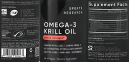Label for Omega-3 240 mg Krill Oil 1000 mg