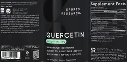 Label for Quercetin 500 mg