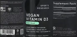 Label for Vegan Vitamin D3