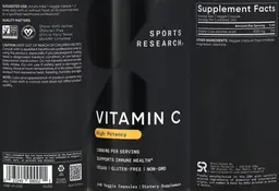 Label for Vitamin C 1000 mg