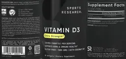 Label for Vitamin D3 125 mcg (5000 IU)