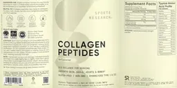 Label for Collagen Peptides Unflavored