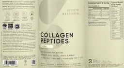Label for Collagen Peptides Vanilla