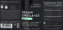 Label for Vegan Omega + D3