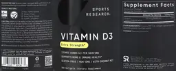 Label for Vitamin D3 125 mcg (5000 IU)