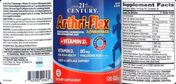 Label for Arthri-Flex Advantage + Vitamin D3