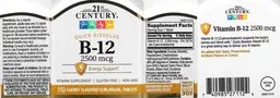 Label for B-12 2500 mcg Cherry Flavored