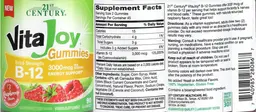 Label for B-12 3000 mcg Raspberry Flavor
