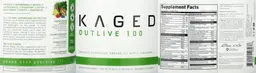 Label for Outlive 100 Apple Cinnamon