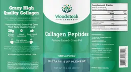 Label for Collagen Peptides Unflavored