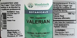 Label for Valerian
