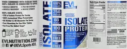 Label for 100% Isolate Protein Unflavored