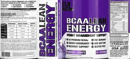 Label for BCAA Lean Energy Furious Grape