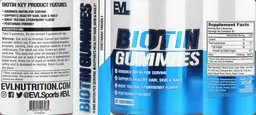 Label for Biotin Gummies Strawberry Flavor