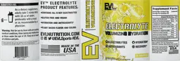 Label for Electrolyte Volumizing Hydration Lemonade
