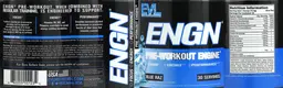 Label for ENGN Pre-Workout Blue Raz