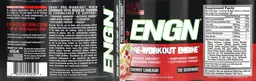 Label for ENGN Pre-Workout Cherry Limeade