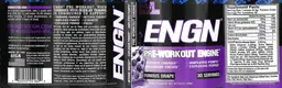 Label for ENGN Pre-Workout Engine Furious Grape