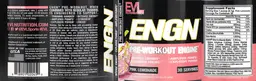 Label for ENGN Pre-Workout Pink Lemonade